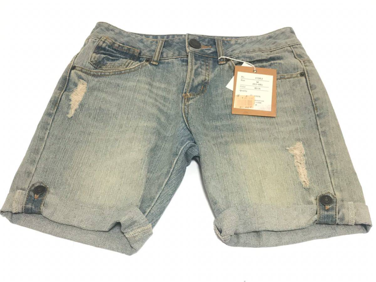 新品未使用 H.I.T X.X.X 000 デニム ショートパンツ size M 訳あり ダメージ加工【14-4464】