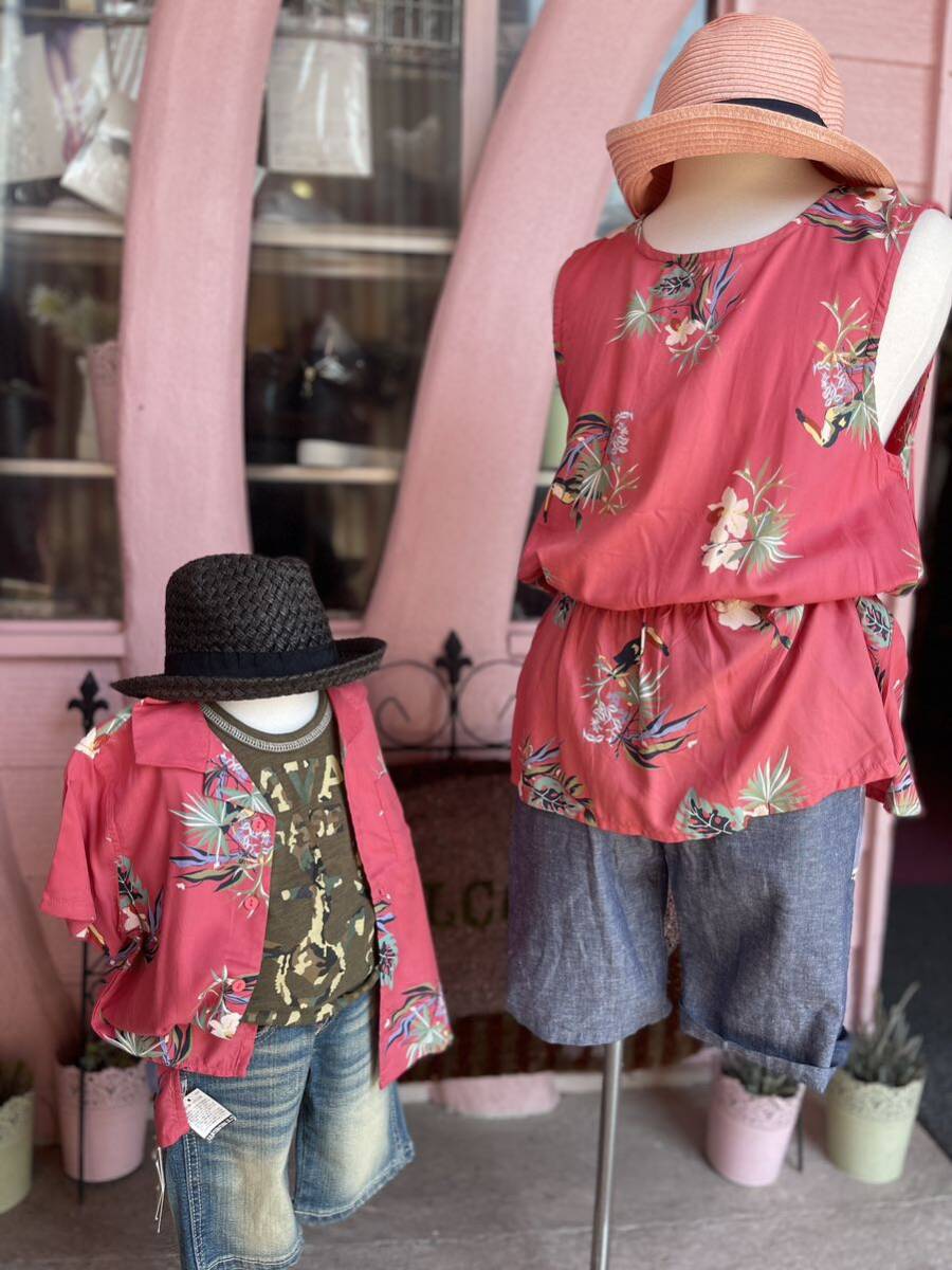 新品　激安　タンクトップチュニック アロハ柄　140センチ