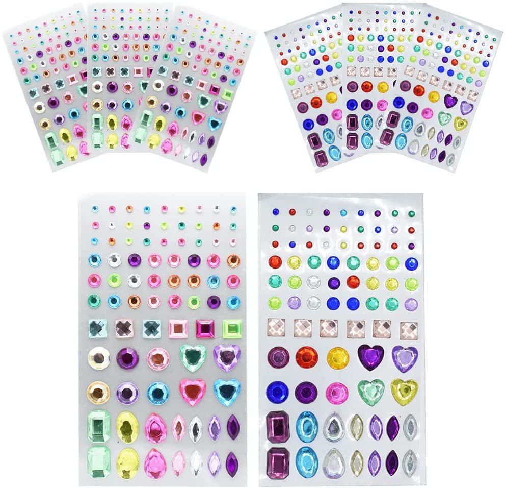 【B0241】 ラインストーンシール デコレーション ハンドメイド DIY ステッカー ネイル 携帯電話 装飾 (8シート) 