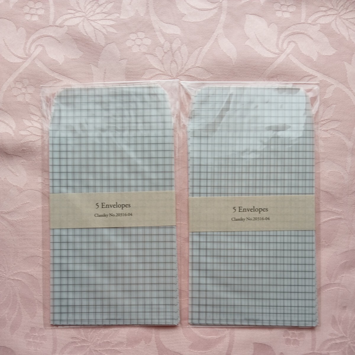 倉敷意匠　トレーシングペーパー封筒　２袋♪　方眼柄　おしゃれ