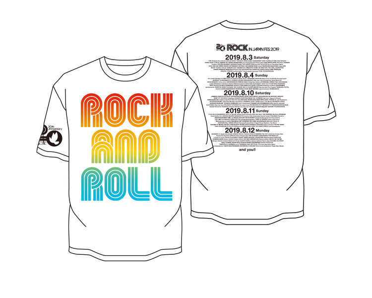 Tシャツ グラデーション（Ｍサイズ）／ROCK IN JAPAN 2019／ロッキン／ロックインジャパン2019