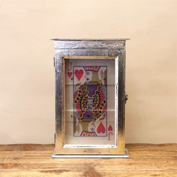 ボックス トランプ 小物入れ シルバー ジャック キーボックス フック 壁掛 収納 箱 小物 飾り インテリア