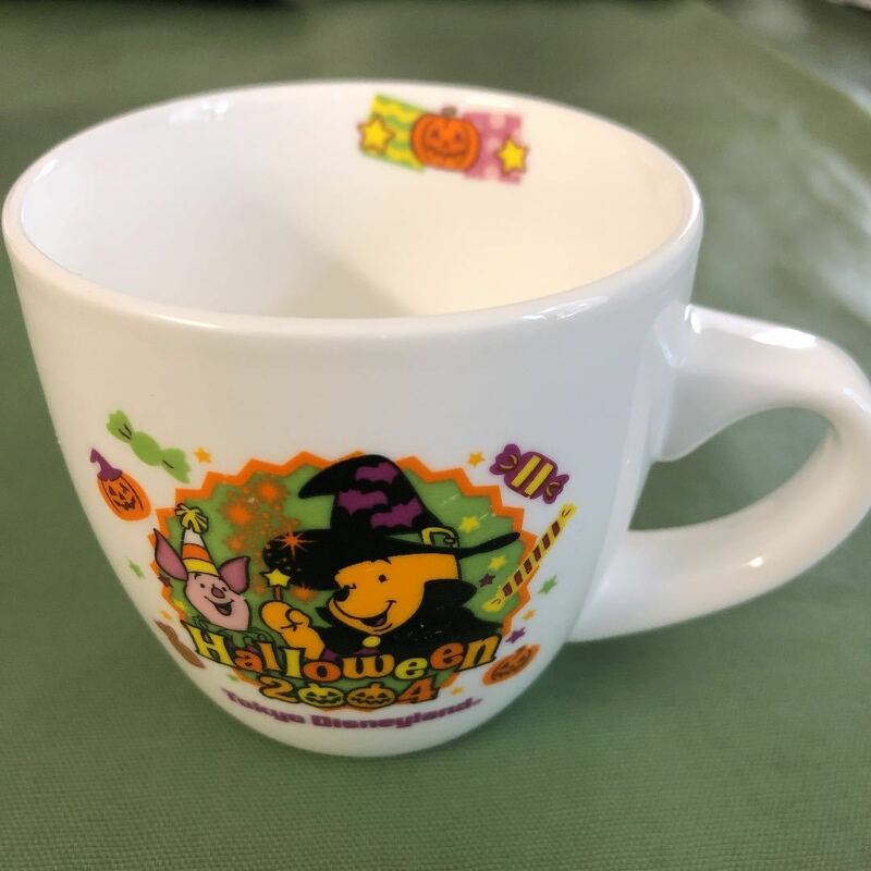 2004 東京ディズニーランド ハロウィン 限定マグ プリンカップ くまのプーさん Pooh マグカップ 陶器