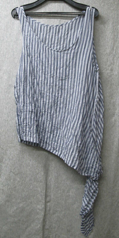 ワイズ：シワ加工 変形 袖無し ブラウス ( ヨウジヤマモト 春夏 アーカイブ Yohji Yamamoto blouse shirt タンクトップ