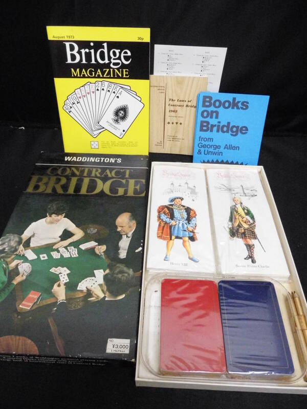 contract bridge / コントラクトブリッジ　WADDINGTON'S　Bridge MAGAZINE トランプゲーム　証紙付　レトロ