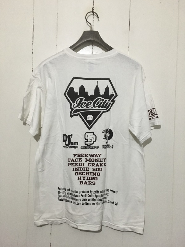 希少 90's 00's☆SURE SHOT RECORDINGS ヒップホップT 半袖Tシャツ M 白 ホワイト ICE CITY DefJam stareproperty ROC-A-FELLA 