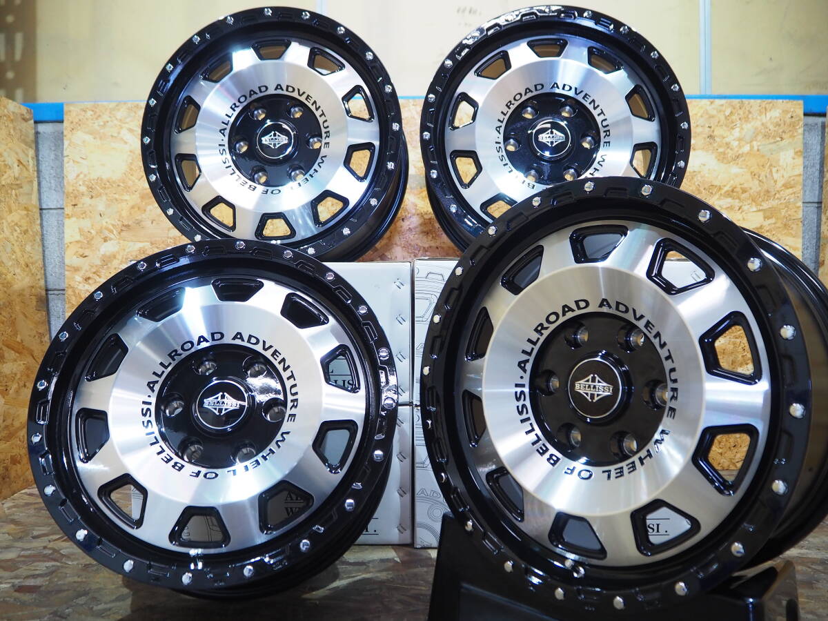 ☆送料無料☆4枚☆4X4カスタム☆高級 ディッシュ BELLISSI D10SS 17inch 8J+20 6H139.7 ランドクルーザー プラド ハイラックス サーフ 等に