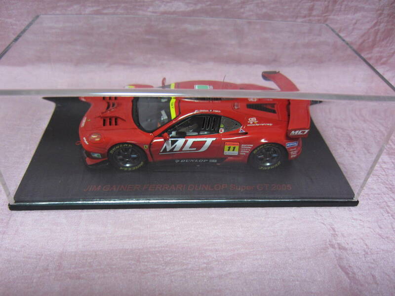 エブロ 1/43 JIM GAINER FERRARI DUNLOP Super GT300 2005 #11 Red