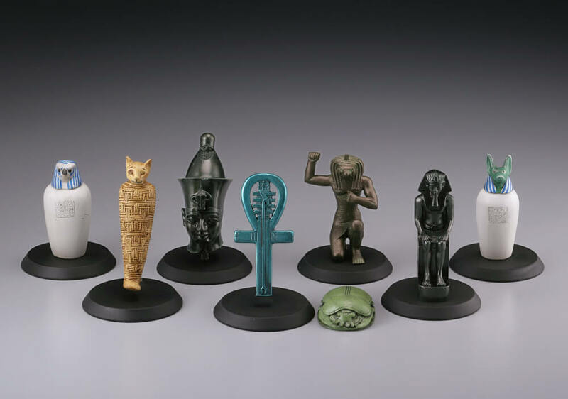 海洋堂 エジプトの秘宝Ⅰ 全7種コンプ カプセルQ POP台紙付 イギリス大英博物館