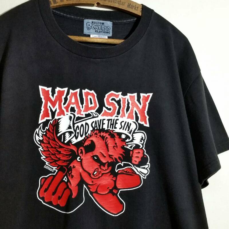 1996年 当時物 MAD SIN GOD SAVE THE SIN ヴィンテージ Tシャツ サイコビリー マッドシン 90s