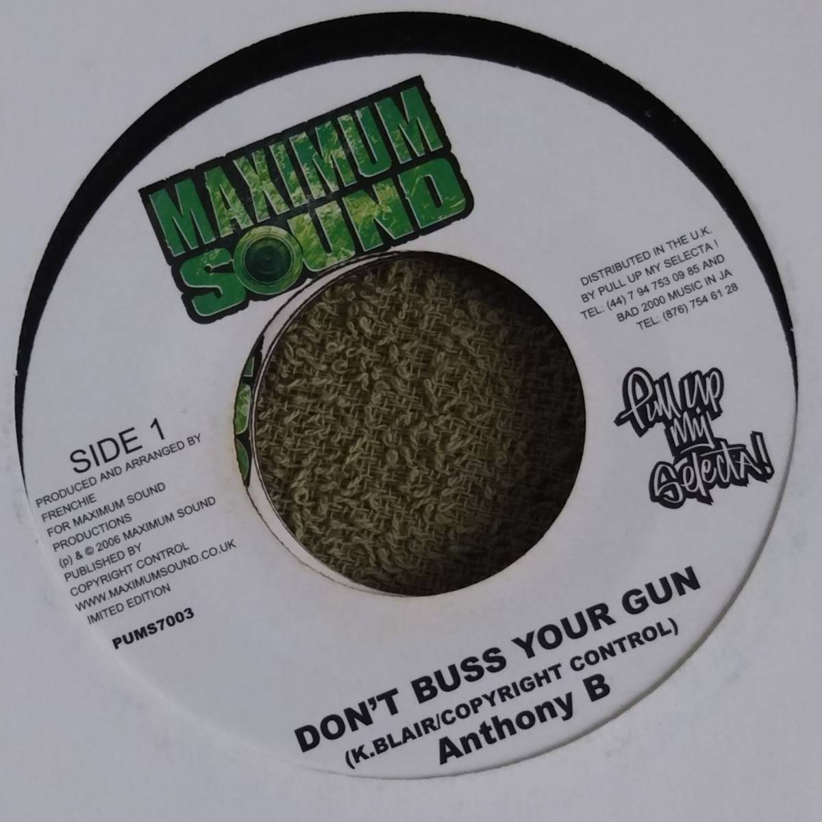 Bob Marley's Track Re-Make Train To Zion Riddim Don't Buss Your Gun Anthony B from Maximum Sound