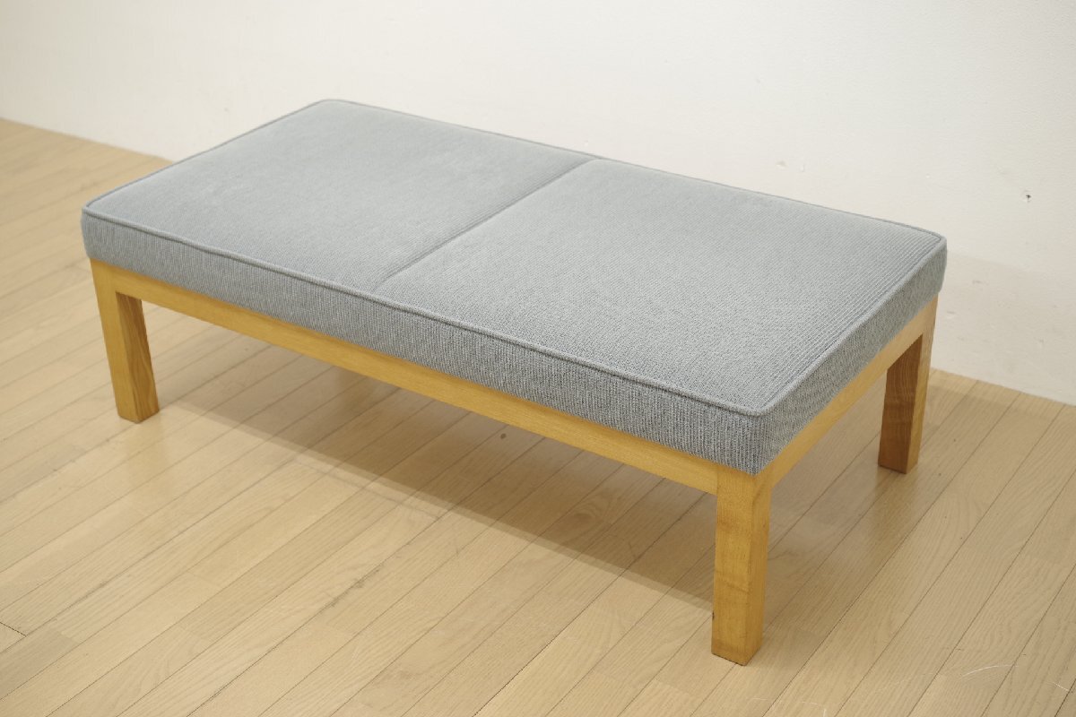 ITOKI イトーキ ベンチ 長椅子 腰掛け 幅122cm ブルーグレー 木製 ロビー 待合 エントランス リビング シンプル ナチュラル