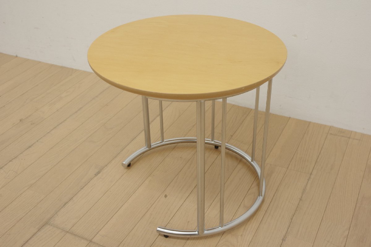 HUKLA フクラ サイドテーブル 円 ラウンド Sサイズ WT500 ウッド 天然木 直径50cm リビング 寝室 書斎 シンプル ナチュラル 定価9万 C