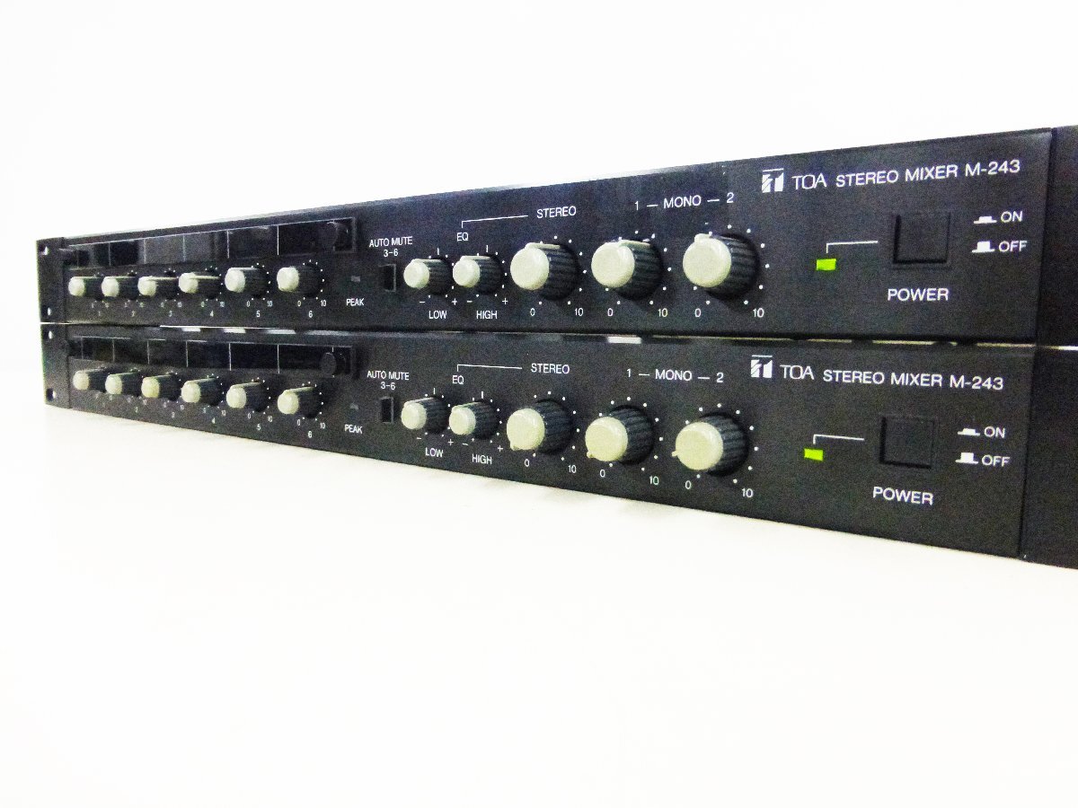 在庫2　TOA　 STEREO MIXER M-243　通電確認済