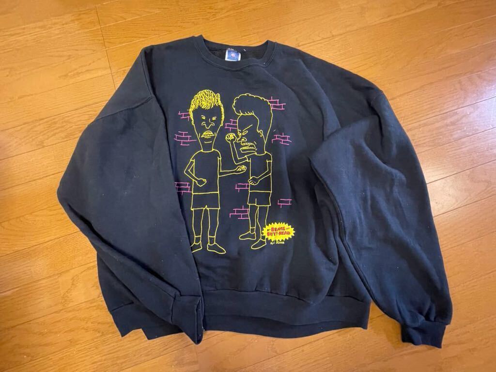 希少　古着Beavis And Butt-Head ビーバスアンドバットヘッド MIKE JUDGE RED EAGLDスウェット トレーナー