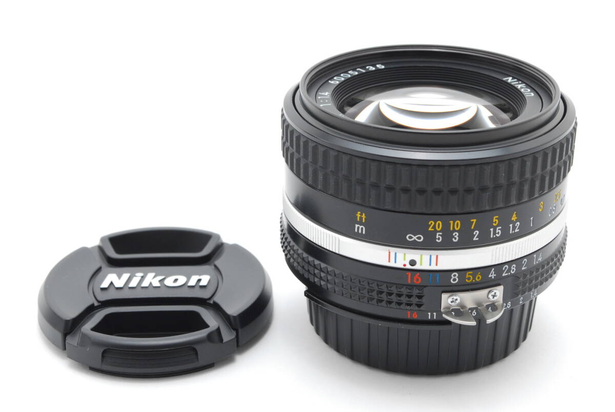 【SICコーティング】Nikon Ai NIKKOR 50mm f1.4S (Ai-S F1.4) 動作も写りもOKです。概ねキレイです。前後キャップ付きです。⑪