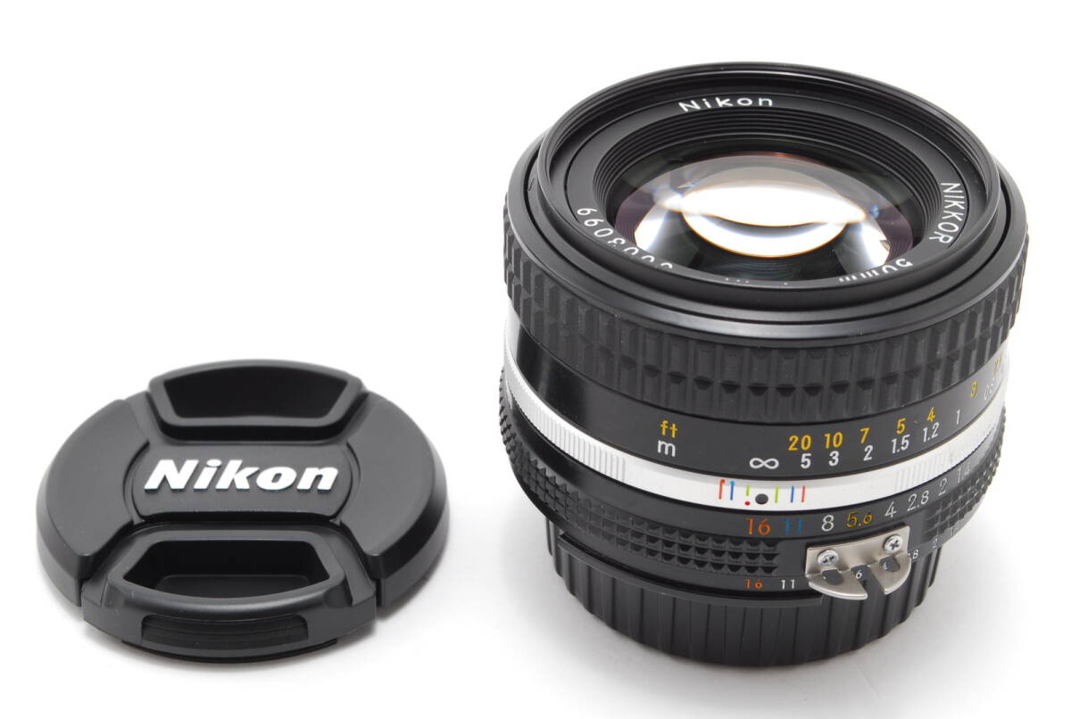 【SICコーティング】Nikon Ai NIKKOR 50mm f1.4S (Ai-S F1.4) 動作も写りもOKです。概ねキレイです。前後キャップ付きです。⑰