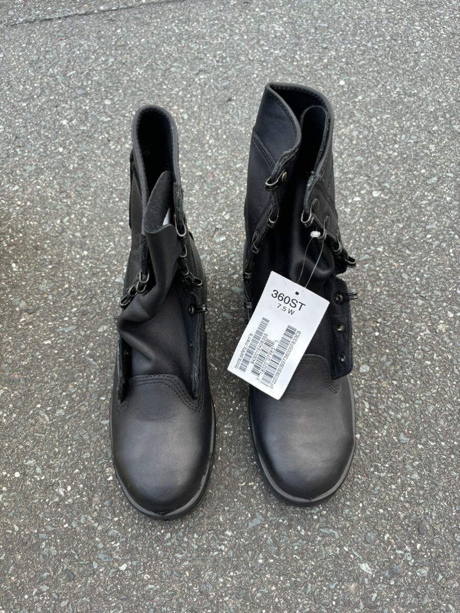 米軍　実物　新品　未使用　箱付き　ELLEVILLE 黒　　BLACKコンバットブーツ 登山 7.5w 25.5