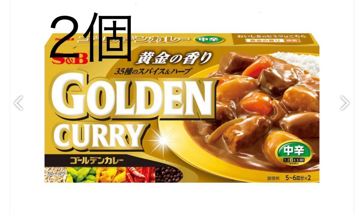 ゴールデンカレー　中辛　２個 