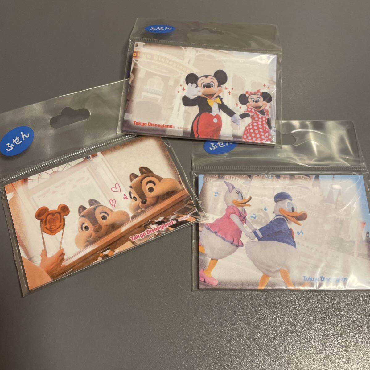 【送料無料】ディズニーランド購入　付箋セット　ふせん　TDL ミッキーミニー　チップとデール　ドナルド　デイジー