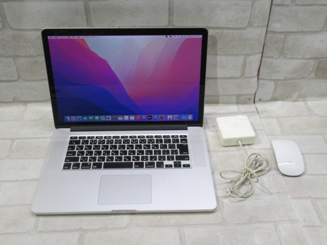 ▲08249 Ω 新TNPC7 0714m Apple A1398 MacBook Pro (Retina, 15-inch, Mid 2015)/ 2.2GHz クアッドコア i7 / 16GB / SSD:512GB /付属品有