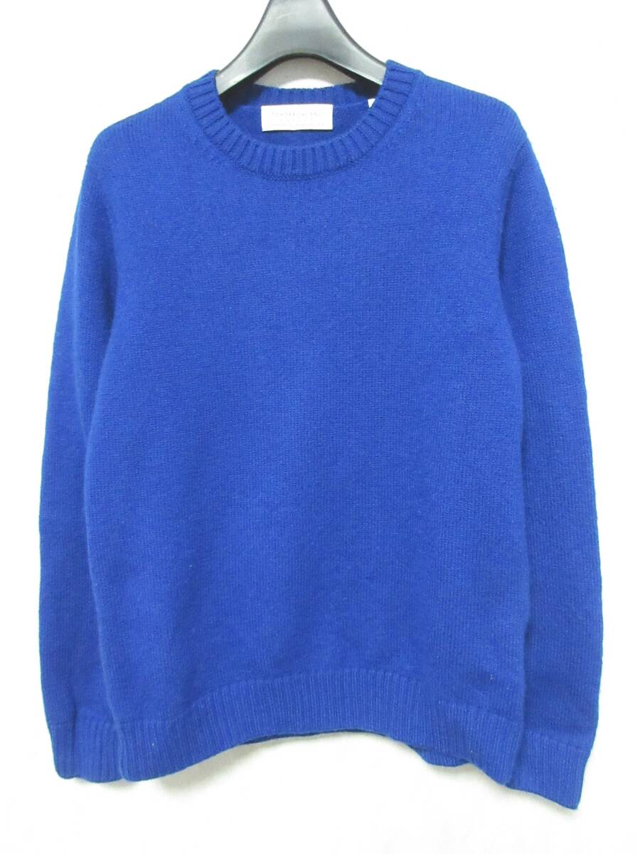 トゥモローランドトリコ TOMORROWLAND tricot ウール クルーネック ニット セーター 青 XS 亥5120