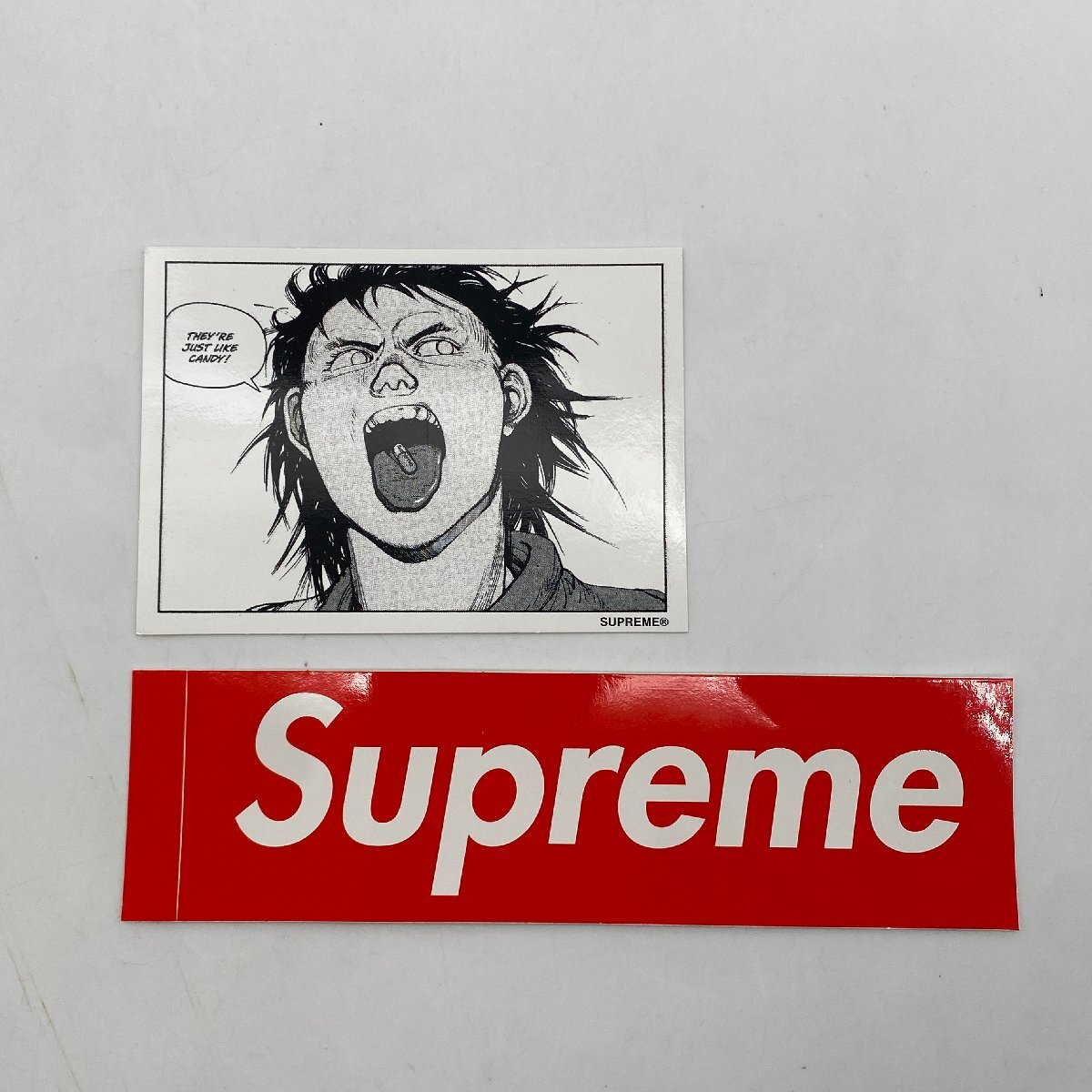 ☆supreme シュプリーム☆2枚セット 2017AW AKIRA アキラ コラボ PILL ピル Box Logo ボックス ロゴ ステッカー シール sticker seal 漫画