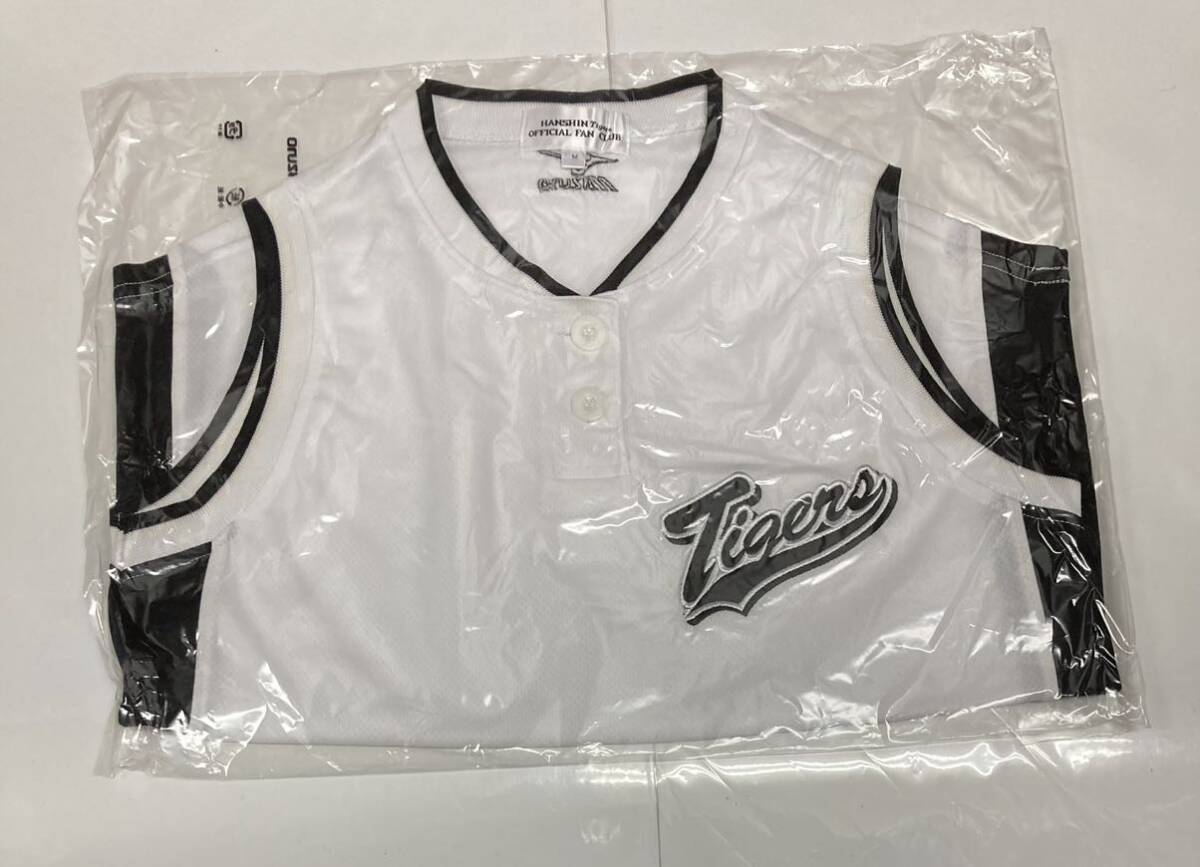 未使用 ♪ 阪神タイガース 公式ファンクラブ 応援ノースリーブシャツ ホワイト サイズ：M ミズノ 未開封 ⑤