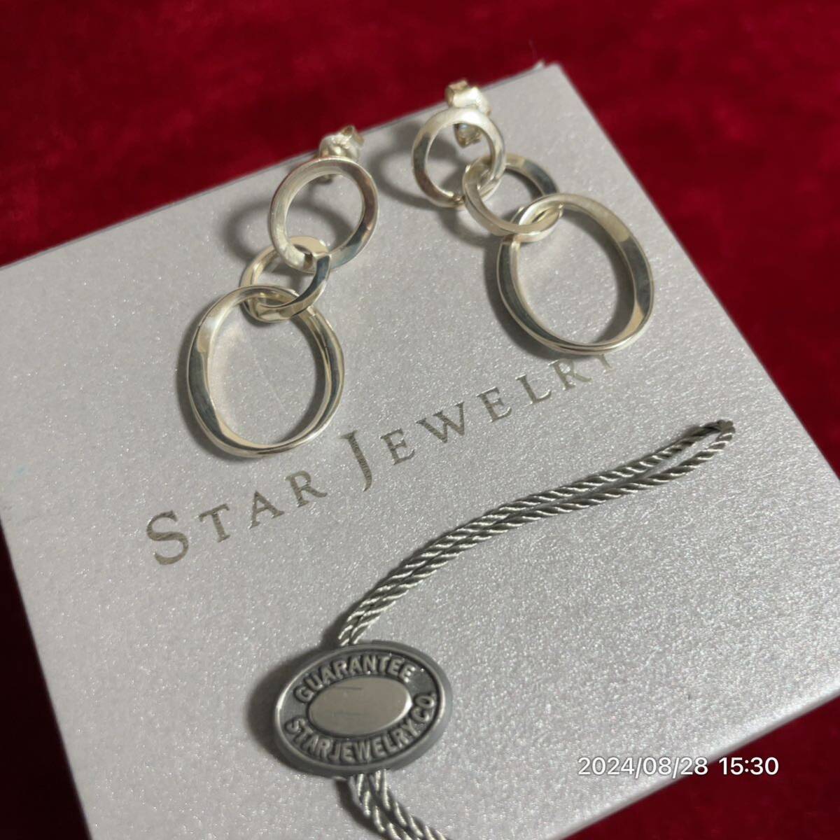SILVER925 SV925 STAR JEWELRY スタージュエリー 3連リング ピアス アクセサリー 箱付