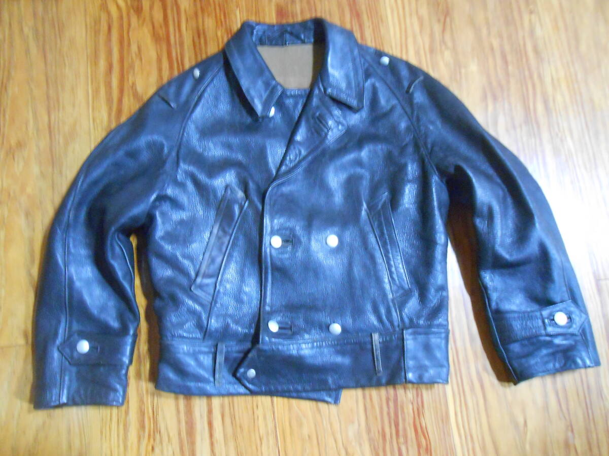 稀少＆貴重 超Heavy級 WW2ドイツ空軍 Luftwaffe ドイツ空軍版 実物A-2 B-3 ビンテージ ルフトバッフェ 厚手のバッファローハイド L/XL