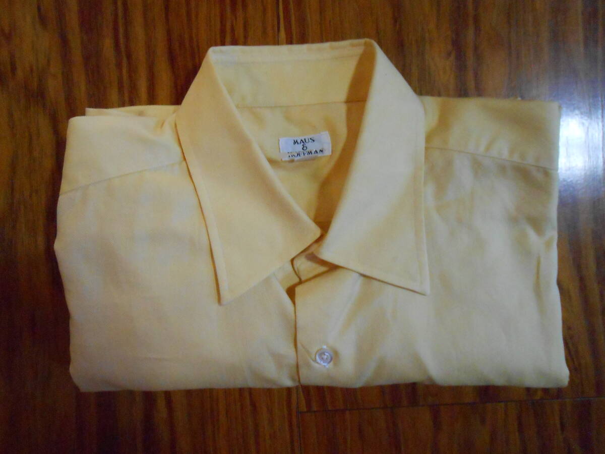 未使用（デッドストック） ビンテージ 米国製 Southwick製? 米国高級ショップ Maus & Hoffman ドレスシャツ US Lサイズ UK/US 17相当