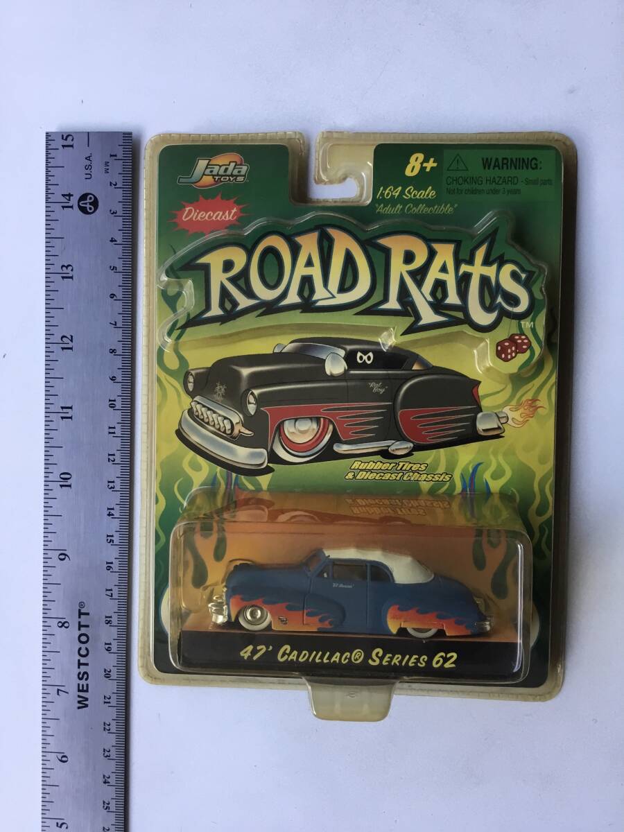 Jada Toys 47’ Cadillac Series62 1:64 スケール 1947年 キャデラック “ROAD RATS” 2002 ビンテージ アメ車
