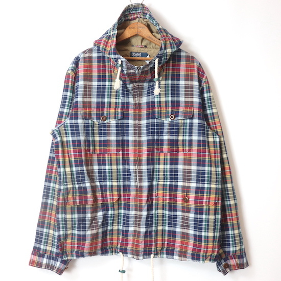 Polo by Ralph Lauren■マドラスチェック デッキパーカー マルチ/L マリンパーカー ラルフローレン