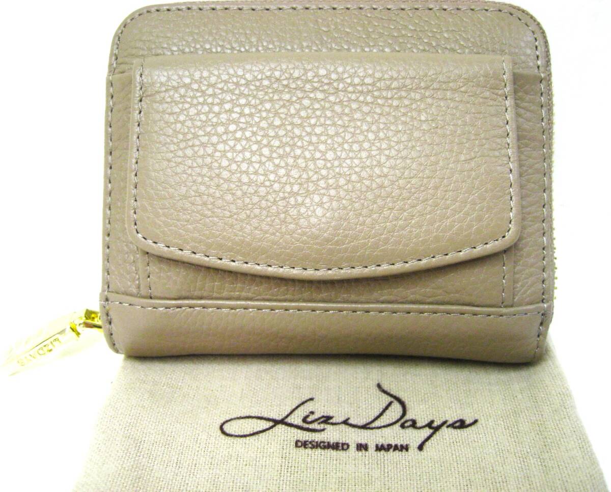 【東京 谷中 質屋おぢさん】ほぼ未使用 リズデイズ LIZDAYS 小銭入 カードケース 名刺入 ベージュ