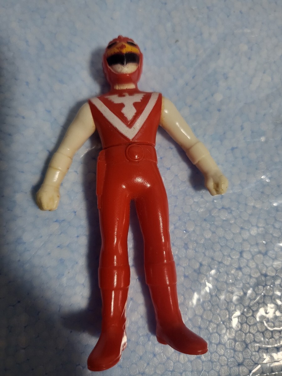 1988年当時物 食玩 ライブマン レッドファルコン ミニソフビ 戦隊物 フィギュア 昭和レトロ BANDAI バンダイ