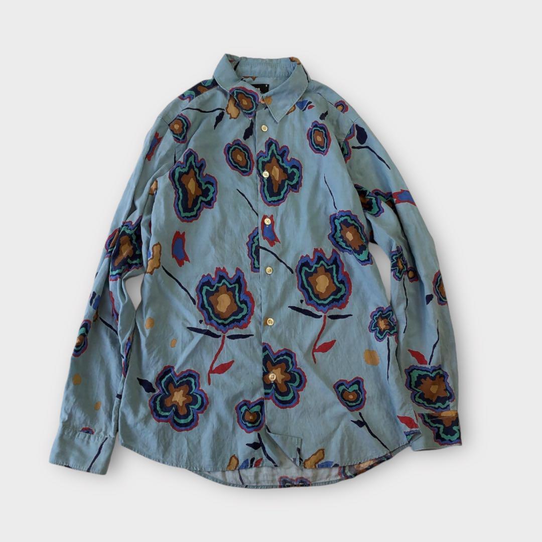 Paul Smith HEAT MAP FLORAL ポールスミス 花柄 フラワープリント 総柄 デザイン 長袖 シャツ 春夏 現行 20SS ［カラー］:総柄