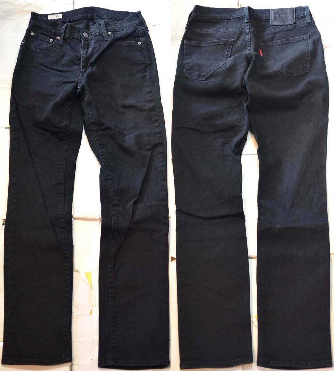 D73/LEVIS541 ブラックデニム　ストレッチ　ストレート　極美品