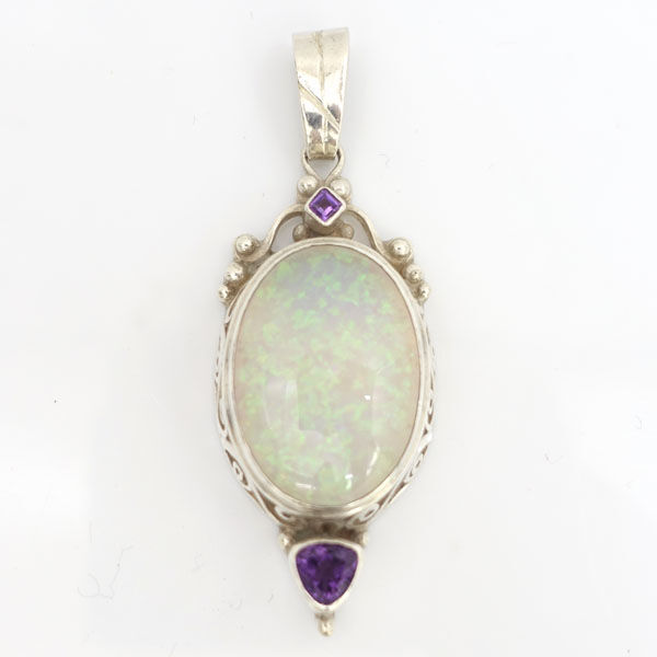 ★ シャンカリ ペンダントトップ オパール 天然石 925刻印 ユニセックス ユニセックス (0220498948)