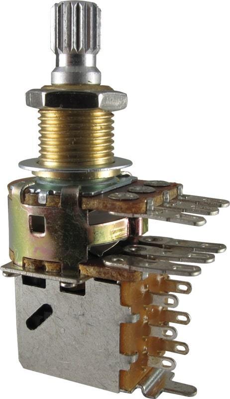 ポット Potentiometer - Bourns, 250kΩ Audio, Knurled, Dual Mini [送料170円から 同梱可]