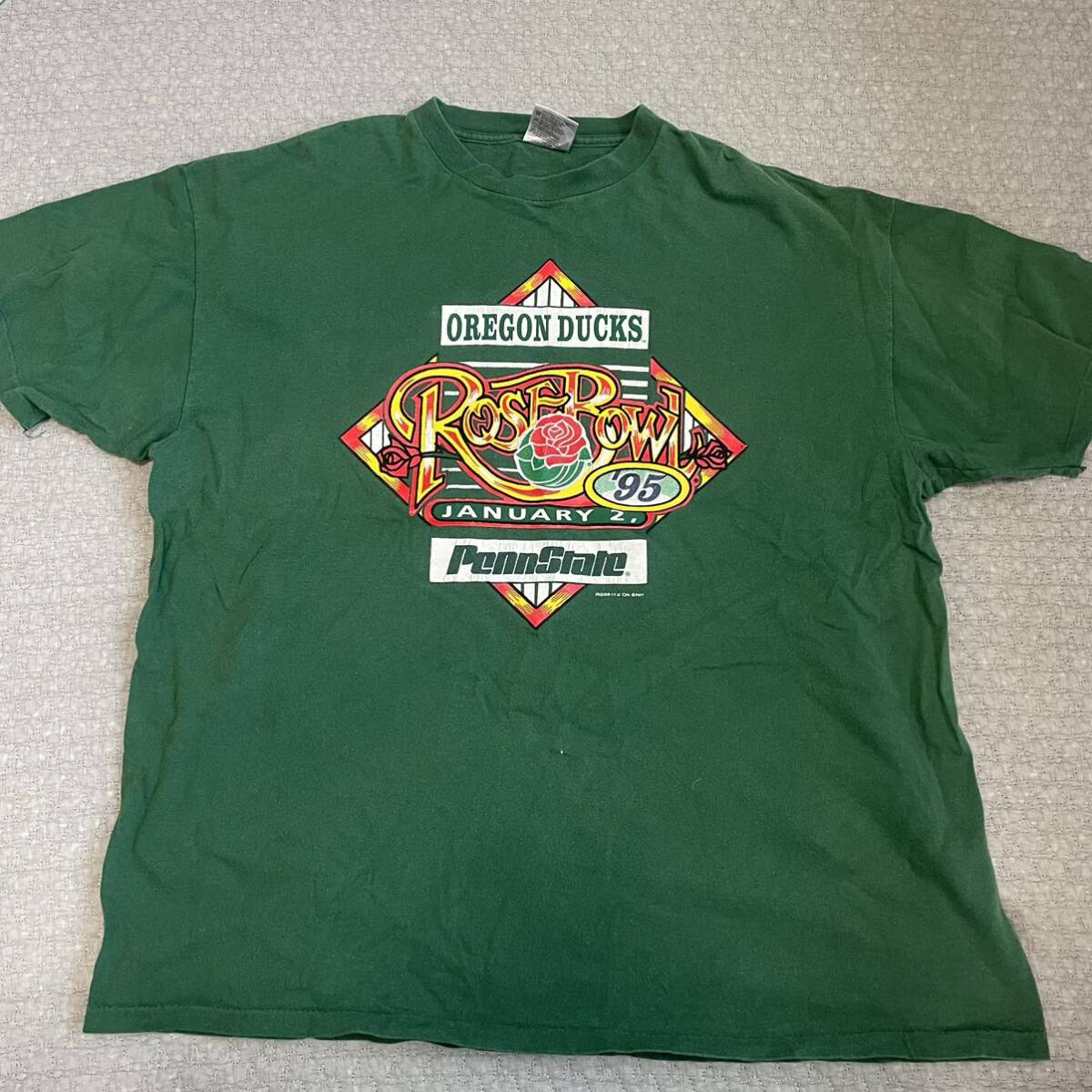 90s usa製 rosebowl ローズボウル　tシャツ 2XL 緑　オニータ　onieta オレゴンダックス　OREGON DUCKS