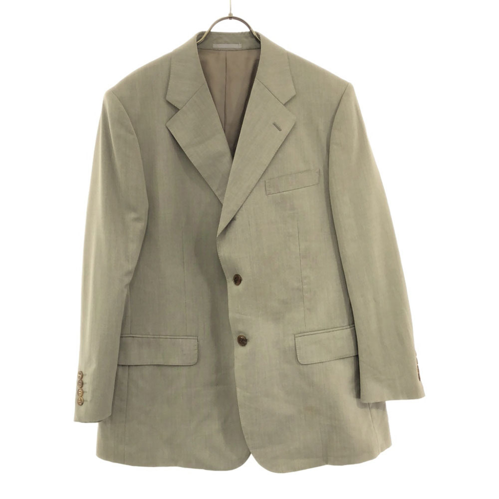 ランバンコレクション 日本製 ウールブレンド テーラードジャケット ST46-54 ライトグレー LANVIN LA COLLECTION メンズ