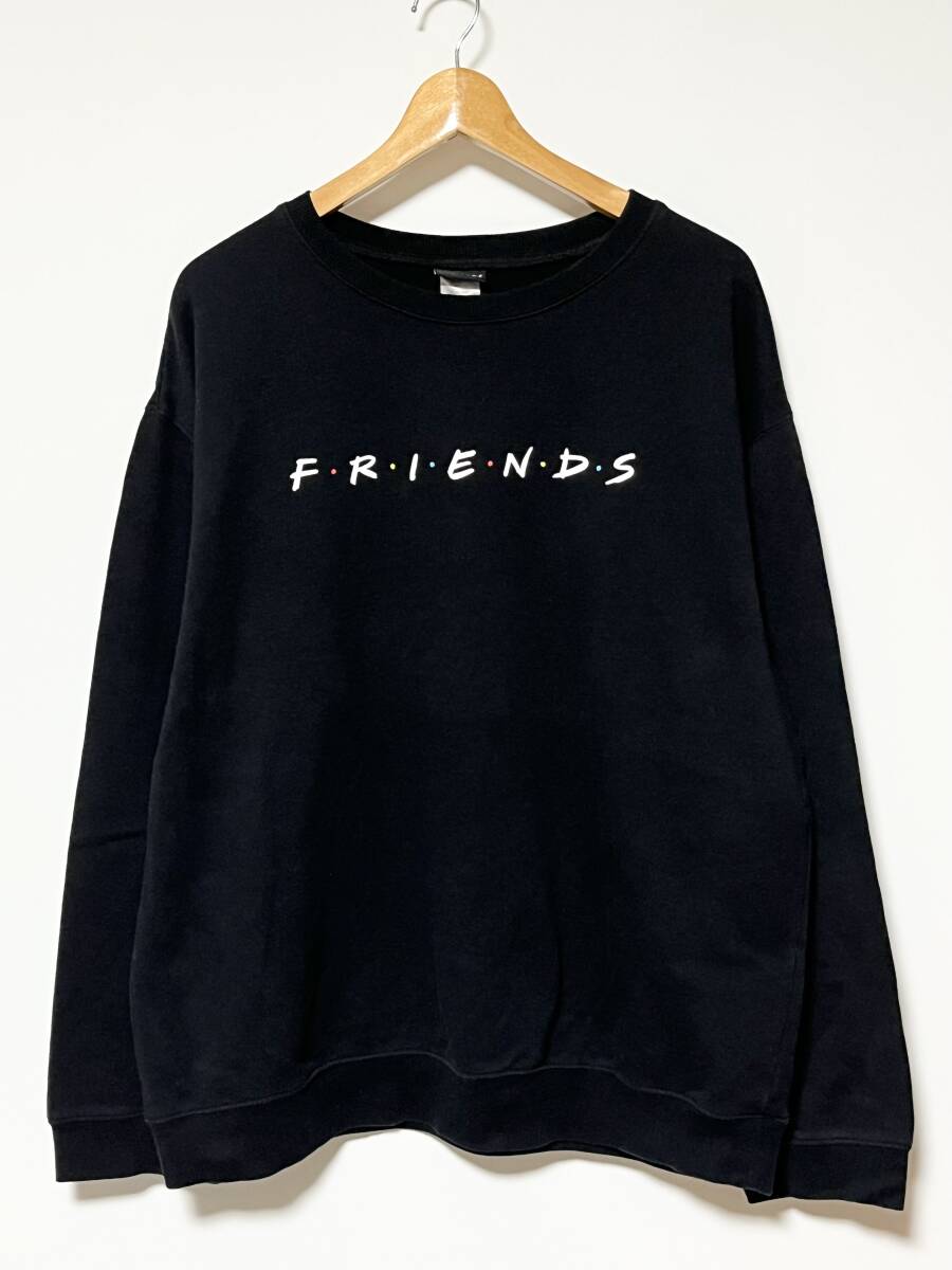 美品★FRIENDS/フレンズ NBC ドラマ スウェット ブラック/黒 2XL