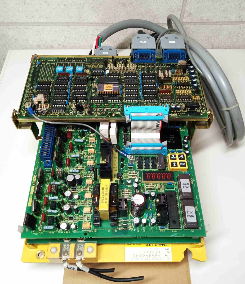 FANUC AC SPINDLE SERVO UNIT A06B-6059-H003#H503+A16B-1100-0240/03A+A16B-1100-0200/14BR+A20B-0008-0242/0203A