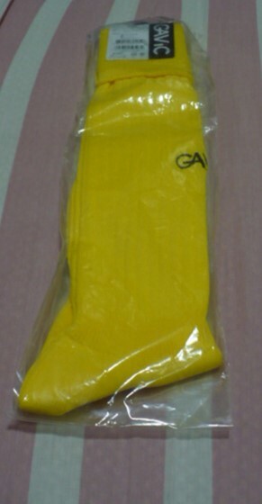 新品未使用品　GAViC【ガビック:(株)ロイヤル】製サッカーソックス(ストッキング)　黄色　25～27㎝　GA9002　定価1430円(税込)?