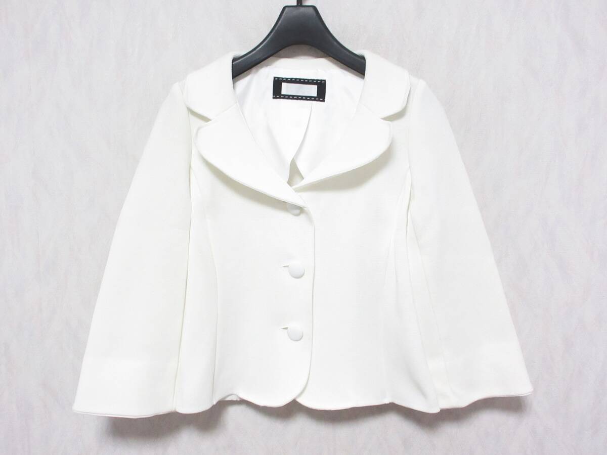 TO BE CHIC トゥービーシック ショートジャケット レディース 2 ホワイト　kn2118