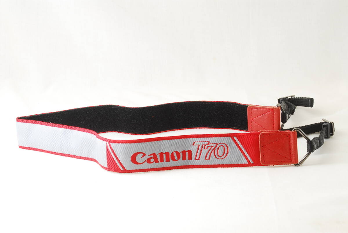 ☆新品・未使用☆Canon キヤノン T70 European camera of the year1984 カメラ ストラップ 赤色×グレー ショルダー ネック Camera strap☆