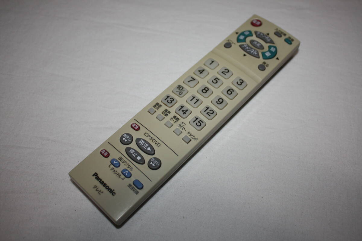 送料無料！ Panasonic 純正品 EUR7606KN0 　正常美品　テレビリモコン 　 (検索：パナソニック/東芝/シャープ /VTR/ビデオリモコン)