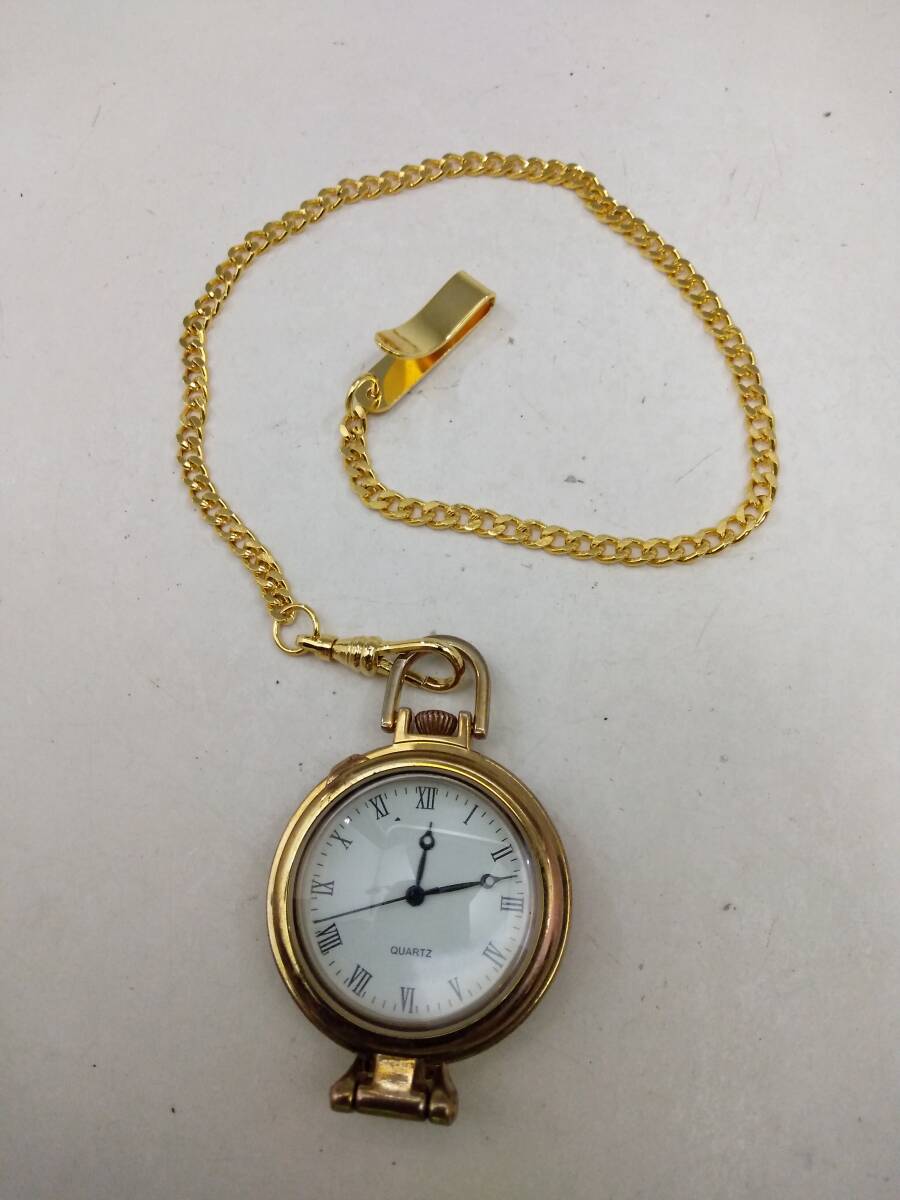 0427-0008　 中古☆懐中時計 ルーペ　ゴールド