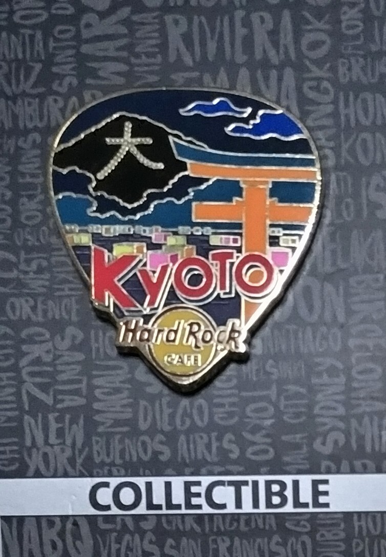 京都　限定　HARD ROCK CAFE　ピンズ　バッチ　未使用　大文字　KYOTO　鳥居　ハードロック カフェ