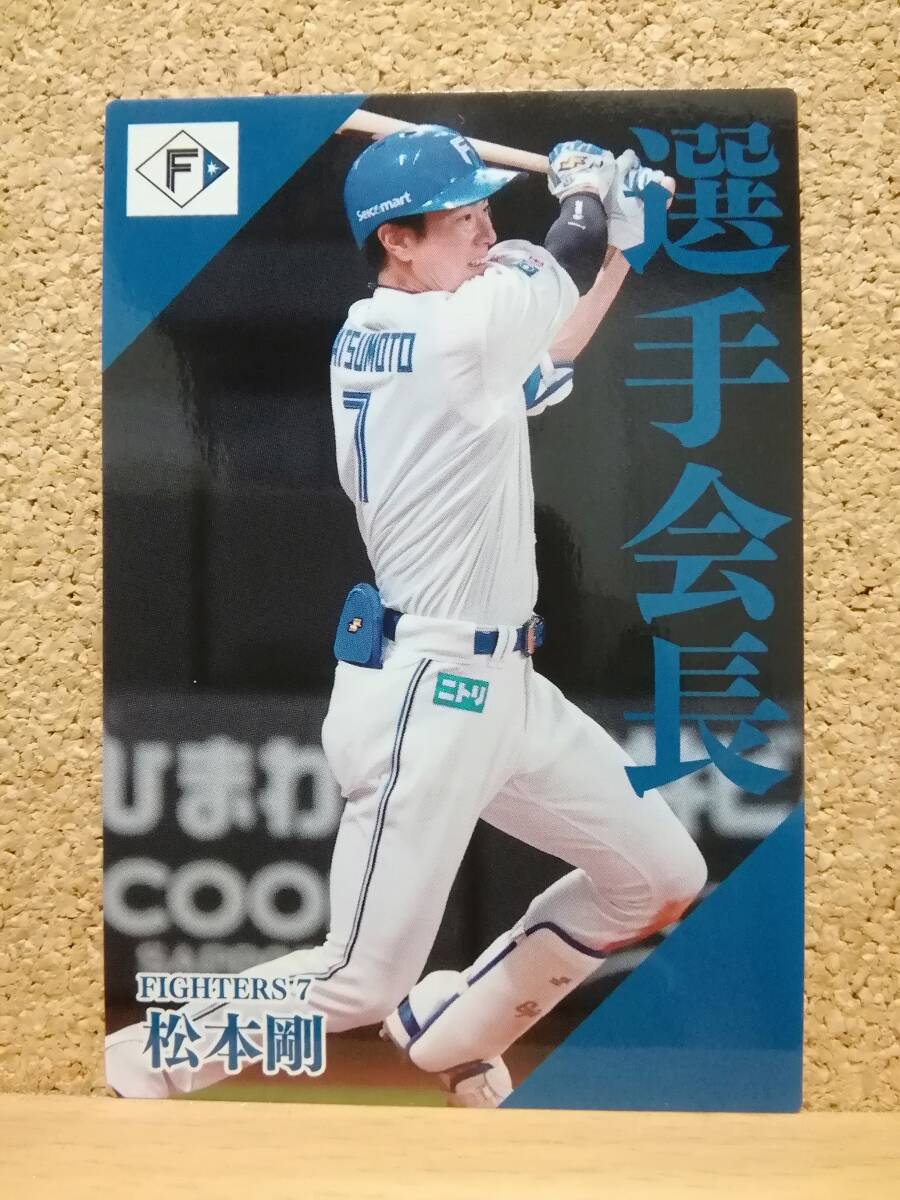 松本　剛　外野手（ＰＬ-１２）／北海道日本ハムファイターズ◆２０２４カルビープロ野球チップス第２弾◆選手会長カード